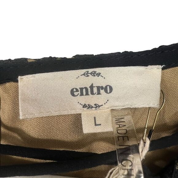 New Nwt Entro Long Sleeve Lace Top Black Size large - Picture 6 of 12